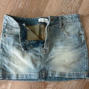 PacSun Faded Blue Denim Skirt